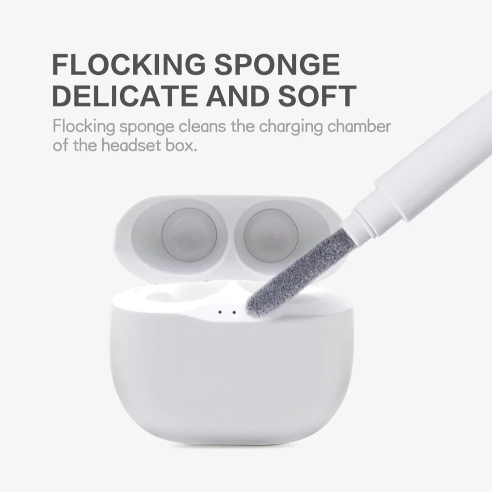 Bluetooth Earbuds Cleaning Pen, Multi-Function Cleaner Kit Soft Brush for Wirele